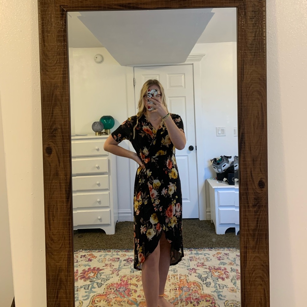 Floral High-Low Floral dress